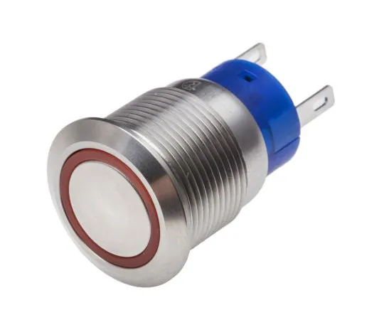 63-6777-91 RS PRO Single Pole Double Throw (SPDT) Latching Red LED Push Button Switch, IP67, 19.2 (Dia.)mm, Panel Mount, 250V ac 111-5808