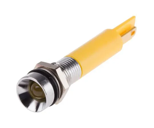 63-6582-44 RS PRO Yellow Indicator, 230 V ac, 8mm Mounting Hole Size, Tab Termination 205-202