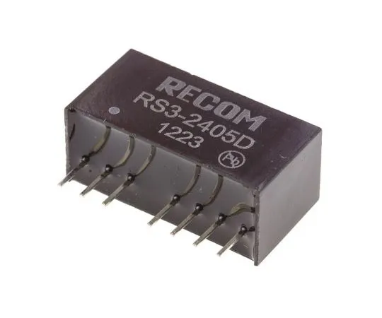 63-7350-18 Recom RS3 3W Isolated DC-DC Converter Through Hole, Voltage in 18 → 36 V dc, Voltage out ±5V dc RS3-2405D