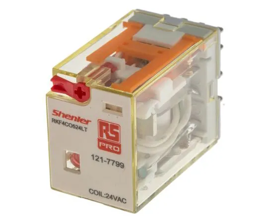 63-6808-89 RS PRO, 24V ac Coil Non-Latching Relay 4PDT, 6A Switching Current Plug In, 4 Pole 121-7799