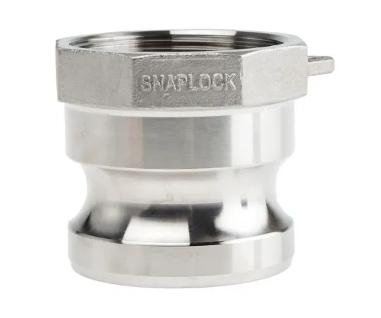63-6616-55 Straight Male Hose Coupling 2in Part A Cam & Groove Adapter, 2 in BSPT Female, Stainless Steel 307-178