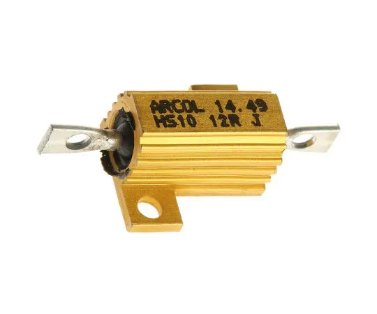 63-7349-21 Arcol HS10 Series Aluminium Ho***d Axial Wire Wound Panel Mount Resistor, 12Ω ±5% 10W HS10 12R J