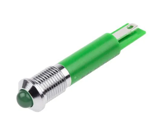 63-6581-74 RS PRO Green Indicator, 230 V ac, 8mm Mounting Hole Size, Tab Termination 204-271