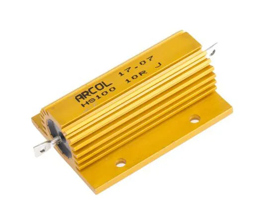 63-7351-47 Arcol HS100 Series Aluminium Ho***d Axial Wire Wound Panel Mount Resistor, 10Ω ±5% 100W HS100 10R J