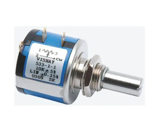63-7321-26 Vishay 1 Gang 3 Turn Rotary Wirewound Potentiometer with a 6.35 mm Dia. Shaft, 10kΩ, ±5%, 1W, Linear 533B1103JL 533B1103JL
