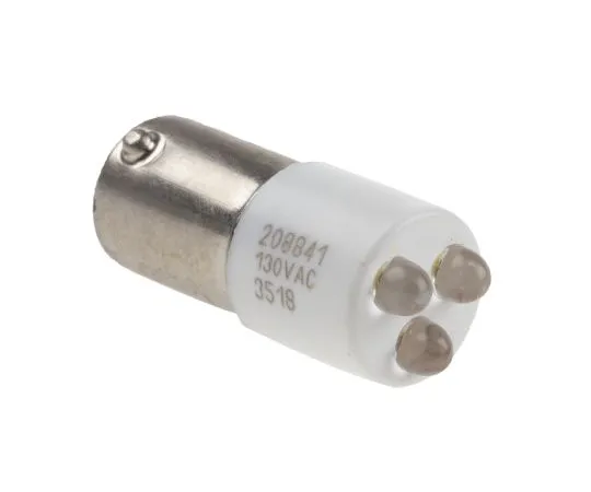 63-6585-38 RS PRO White Cluster LED Indicator, 130 V ac, 25 x 10mm Mounting Hole Size, Ba9s Termination 208-841
