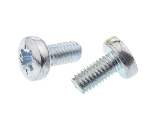 63-6701-90 RS PRO, M6 Pan Head, 12mm Steel Pozidriv Bright Zinc Plated 553-677