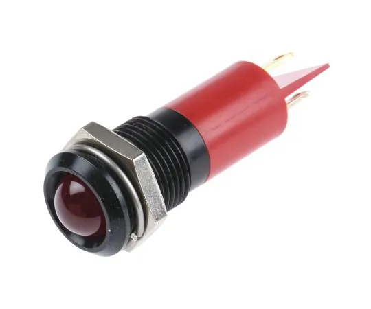 63-6587-02 RS PRO Red Indicator, 24 V dc, 14mm Mounting Hole Size, Solder Tab Termination 210-866