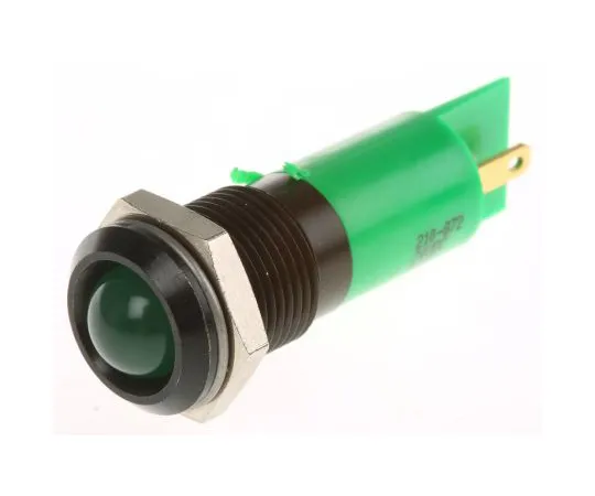 63-6587-03 RS PRO Green Indicator, 24 V dc, 14mm Mounting Hole Size, Solder Tab Termination 210-872