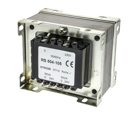 63-6680-02 RS PRO 100VA 2 Output Chassis Mounting Transformer, 24V ac 504-105