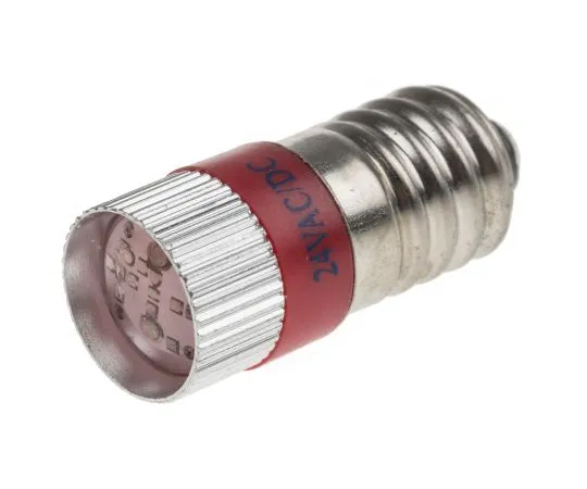 63-6586-32 LED Reflector Bulb, E10, Red, Multichip, 10mm dia., 24V dc 210-030
