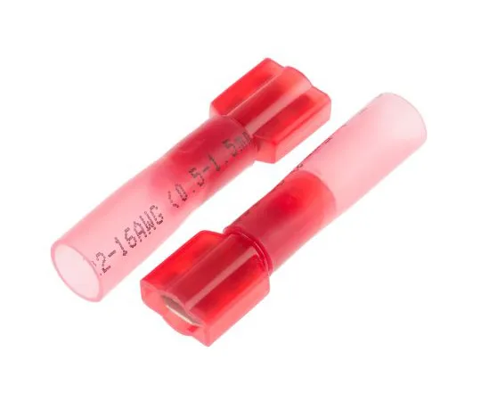 63-6977-84 RS Pro Red Insulated Crimp Receptacle, 6.35 x 0.8mm, 0.5mm² to 1.5mm², 22AWG to 16AWG 125-1974