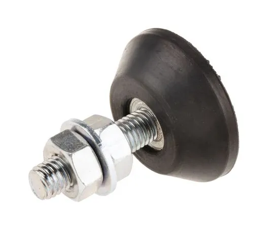 63-7006-21 RS PRO Round M10 Zinc Plated Steel Anti-Vibration Mount 25-200 Compression Load ,46mm dia. Natural Rubber +100°C 126-3556