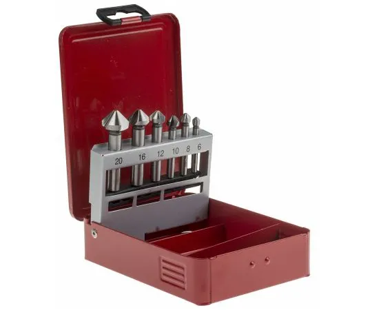 63-6591-55 RS PRO Countersink Set x6.3 mm, 8.3 mm, 10.4 mm, 12.4 mm, 16.5 mm, 20.5 mm6 Piece 218-567