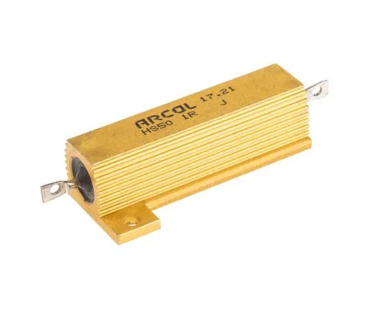 63-7348-80 Arcol HS50 Series Aluminium Ho***d Axial Wire Wound Panel Mount Resistor, 1Ω ±5% 50W HS50 1R J