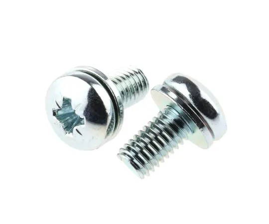 63-6611-74 RS PRO M5 x 10mm Zinc Plated Steel Pan Head Sems Screw, Plain Washer 278-916