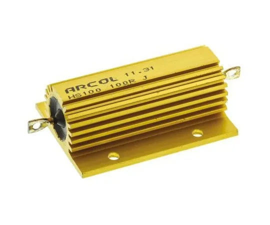63-7351-53 Arcol HS100 Series Aluminium Ho***d Axial Wire Wound Panel Mount Resistor, 100Ω ±5% 100W HS100 100R J