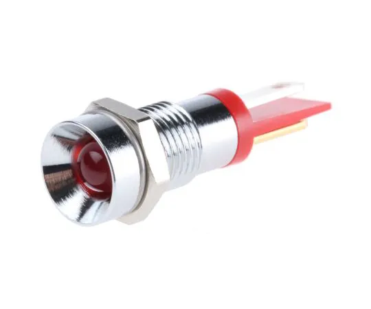 63-6584-49 RS PRO Red Indicator, 2 V dc, 8mm Mounting Hole Size, Solder Tab Termination 207-826