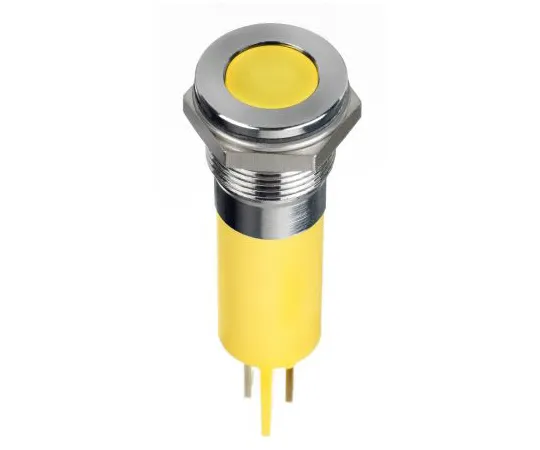 63-6950-48 RS PRO Yellow Indicator, 12 V dc, 12mm Mounting Hole Size, Faston, Solder Lug Termination, IP67 124-6407
