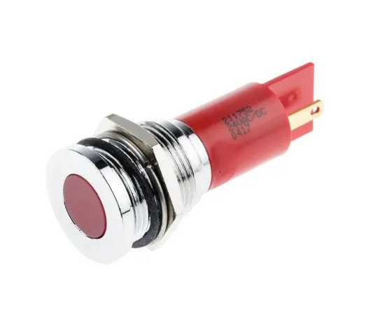 63-6587-73 RS PRO Red Indicator, 24 V ac/dc, 16mm Mounting Hole Size, Solder Tab Termination 211-752