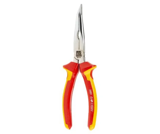 63-6978-98 RS Pro 200 mm Steel Long Nose Angled Pliers With 72mm Jaw Length 125-3074