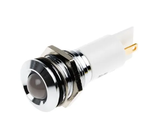 63-6581-56 RS PRO White Indicator, 12 V, 16mm Mounting Hole Size, Solder Tab Termination 203-953