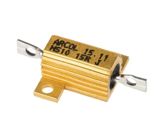 63-7349-22 Arcol HS10 Series Aluminium Ho***d Axial Wire Wound Panel Mount Resistor, 15Ω ±5% 10W HS10 15R J