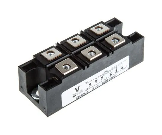 63-7353-61 Vishay VS-130MT120KPBF, 3-phase Bridge Rectifier Module, 160A 1200V, 6-Pin INT-A-PAK VS-130MT120KPBF