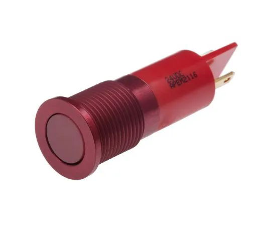 63-6780-44 RS PRO Red Indicator, 24 V dc, 14mm Mounting Hole Size, Faston, Solder Lug Termination, IP67 111-6557