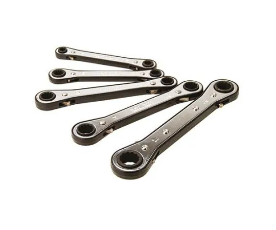 63-6712-31 RS PRO 5 Piece Chrome Vanadium Steel Spanner Set 606-945