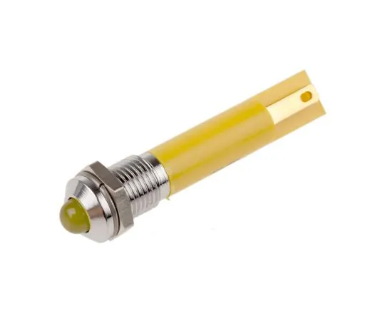 63-6586-71 RS PRO Yellow Indicator, 12 V ac, 8mm Mounting Hole Size, Solder Tab Termination 210-557