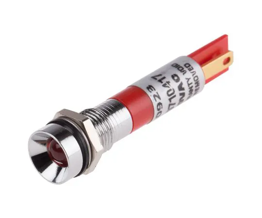 63-6587-08 RS PRO Red Indicator, 110 V ac, 8mm Mounting Hole Size, Solder Tab Termination 210-923