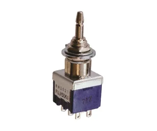 63-6594-59 Push Button Switch 3 A @ 250 V ac, 6 A @ 125 V ac On-On Panel Mount DPDT 6.5 mm 8N2011-Z