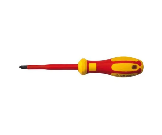 63-6979-08 RS Pro, VDE 1000V Approved Phillips Insulated Screwdriver PH2 Tip 100 mm Chrome Vanadium Molybdenum Steel 125-3085