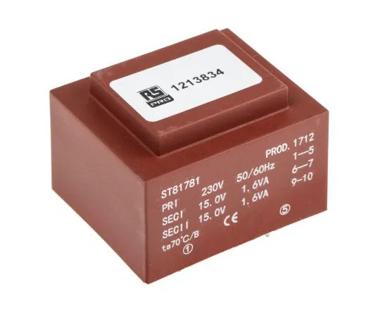 63-6789-51 2 x 15V ac 2 Output PCB Mount PCB Transformer, 3.2VA 121-3834