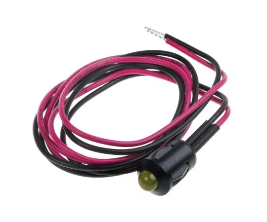 63-6584-43 RS PRO Yellow Indicator, 2 V dc, 8mm Mounting Hole Size, Lead Wires Termination 207-747