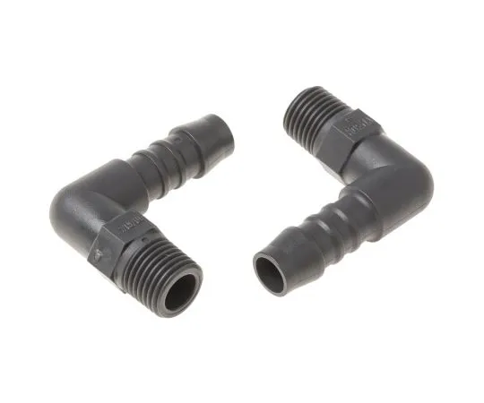 63-6729-42 Elbow Male Hose Coupling 1/4in, 1/4 in BSP Male, Nylon 795-281
