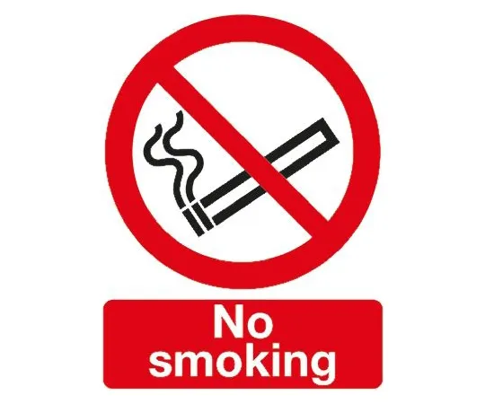 63-6736-92 Plastic No Smoking Prohibition Sign, No Smoking, English 863-003