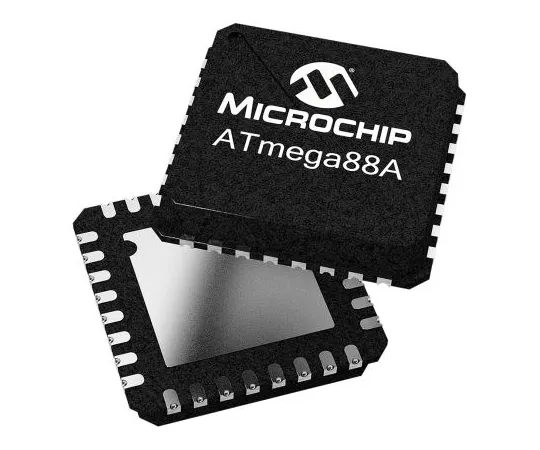 63-7022-64 Microchip, 8bit AVR Microcontroller, 20MHz, 8 kB Flash, 28-Pin PDIP ATMEGA88-20PU