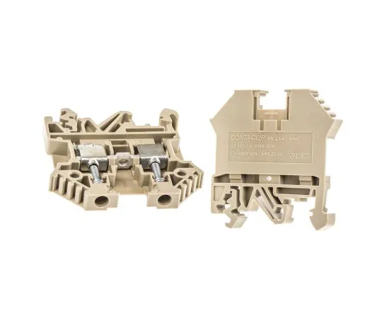 63-6731-71 RS PRO Brown Standard Din Rail Terminal, 22 → 11 AWG, 0.2 → 4mm², 800 V 815-666