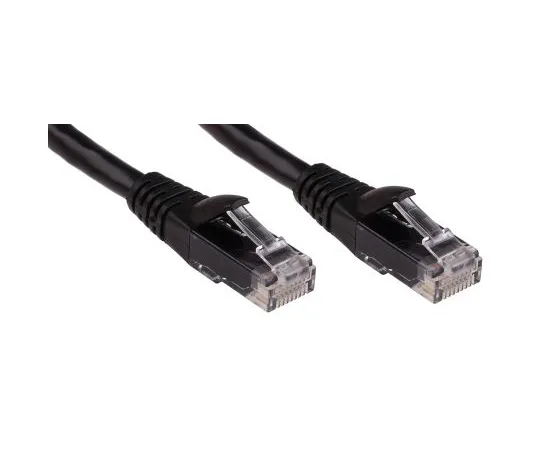63-6703-02 RS PRO Black Cat6 Cable, U/UTP, Male RJ45/Male RJ45, Terminated, 1m 556-578