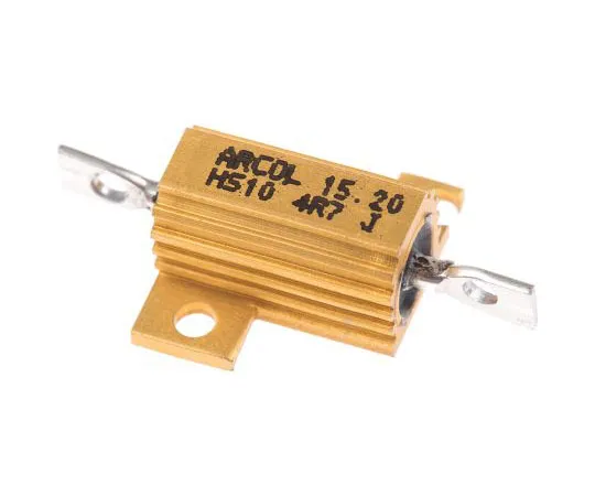 63-7349-10 Arcol HS10 Series Aluminium Ho***d Axial Wire Wound Panel Mount Resistor, 4.7Ω ±5% 10W HS10 4R7 J