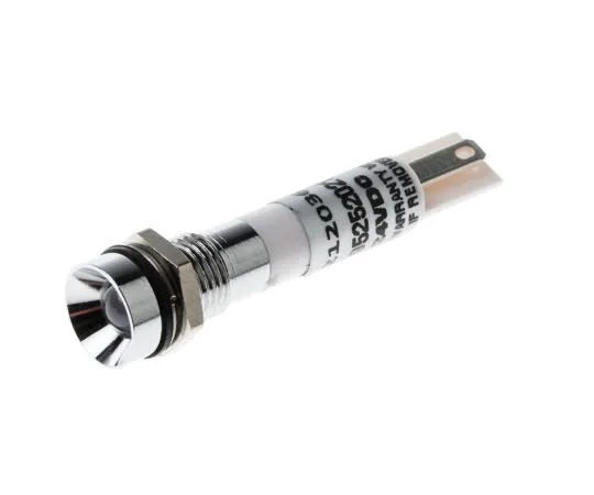 63-6587-81 RS PRO White Indicator, 24 V ac/dc, 8mm Mounting Hole Size, Solder Tab Termination, IP67 212-036