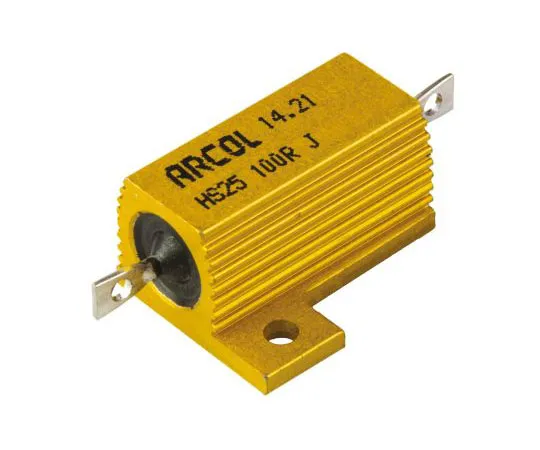 63-7348-73 Arcol HS25 Series Aluminium Ho***d Axial Wire Wound Panel Mount Resistor, 100Ω ±5% 25W HS25 100R J