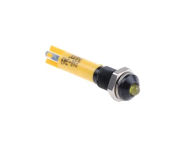 63-6586-50 RS PRO Yellow Indicator, 24 V dc, 6mm Mounting Hole Size, Solder Tab Termination 210-349