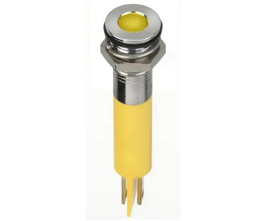 63-7039-63 RS PRO Yellow Indicator, 2 V dc, 8mm Mounting Hole Size, Faston, Solder Lug Termination, IP67 134-5536