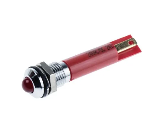 63-6587-82 RS PRO Red Indicator, 24 V ac/dc, 8mm Mounting Hole Size, Solder Tab Termination, IP67 212-042