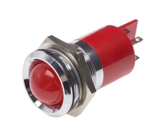 63-6587-65 RS PRO Red Indicator, 12 V, 22mm Mounting Hole Size, Solder Tab Termination 211-667