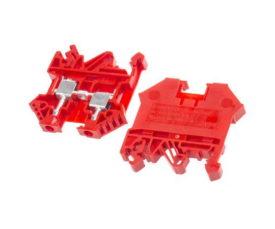 63-6678-75 RS PRO Red Standard Din Rail Terminal, 0.2 → 4 mm², 0.2 → 4mm², 800 V 501-673