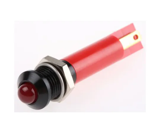 63-6581-43 RS PRO Red Indicator, 24 V dc, 8mm Mounting Hole Size, Solder Tab Termination 203-795